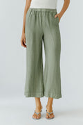 Oui 97142 Sage Green Linen Trouser