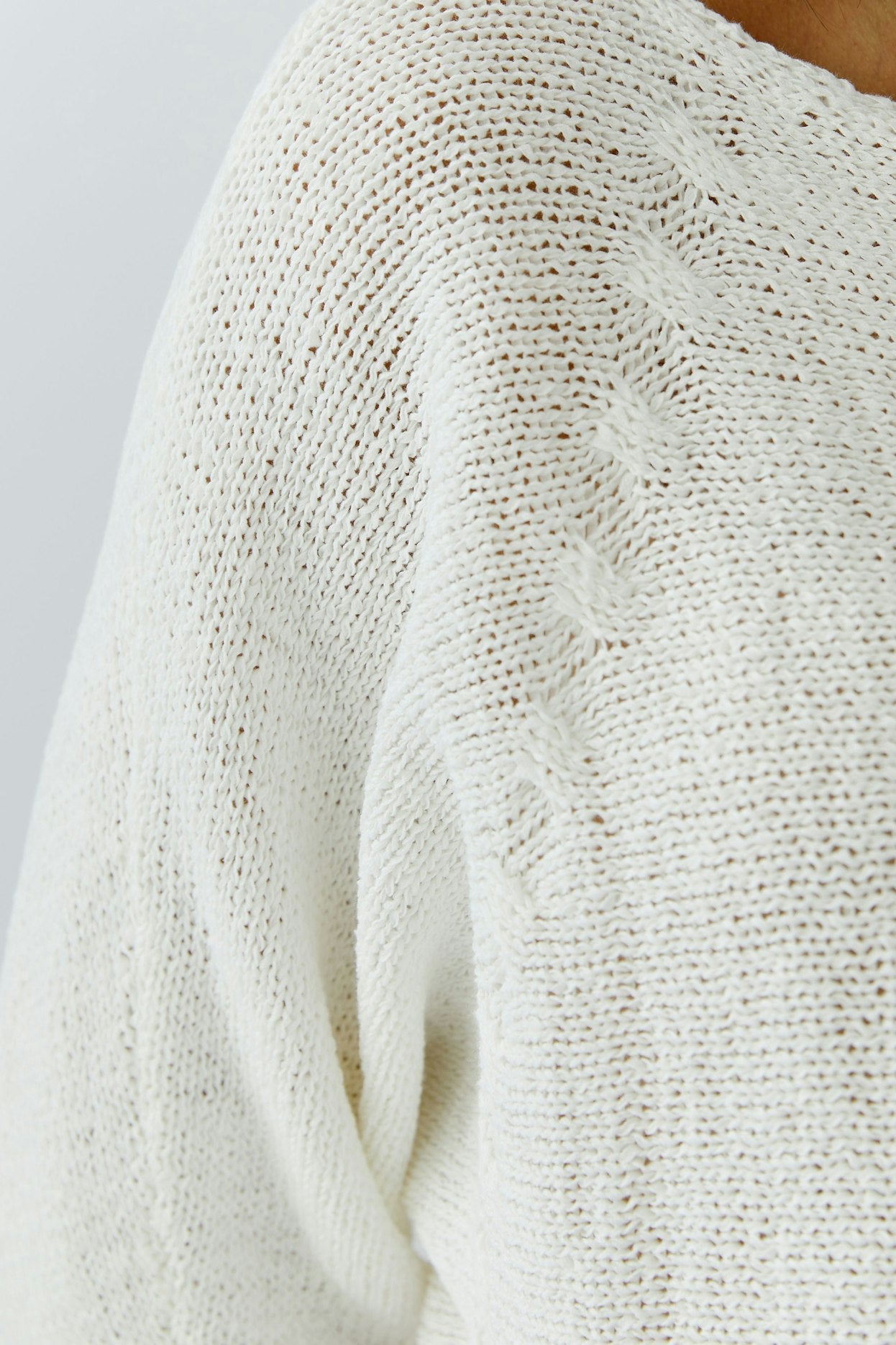 Oui 97252 Off White 3/4 Sleeves Jumper