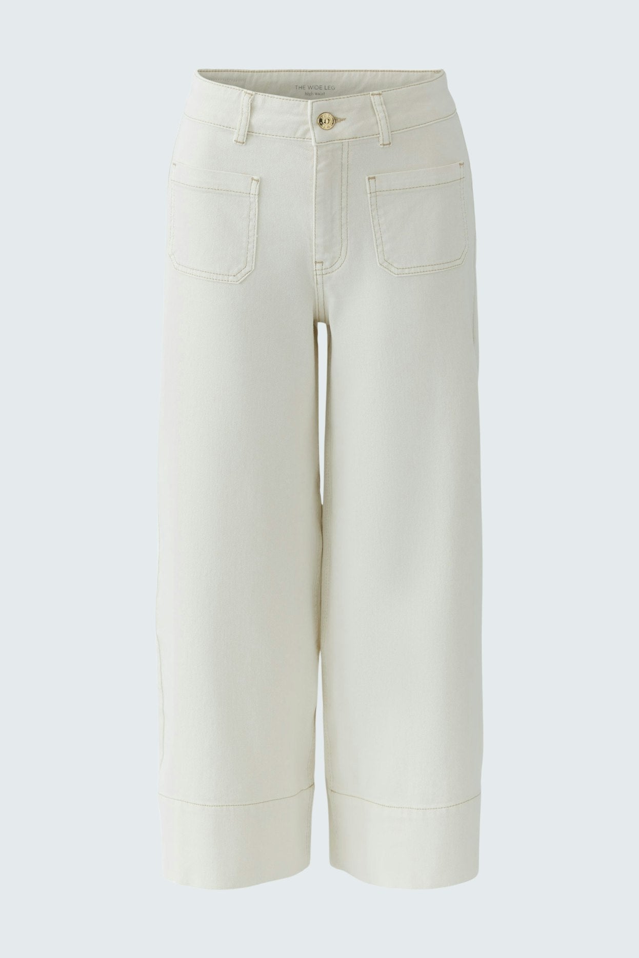 Oui 97480 Off White Wide Leg Jeans