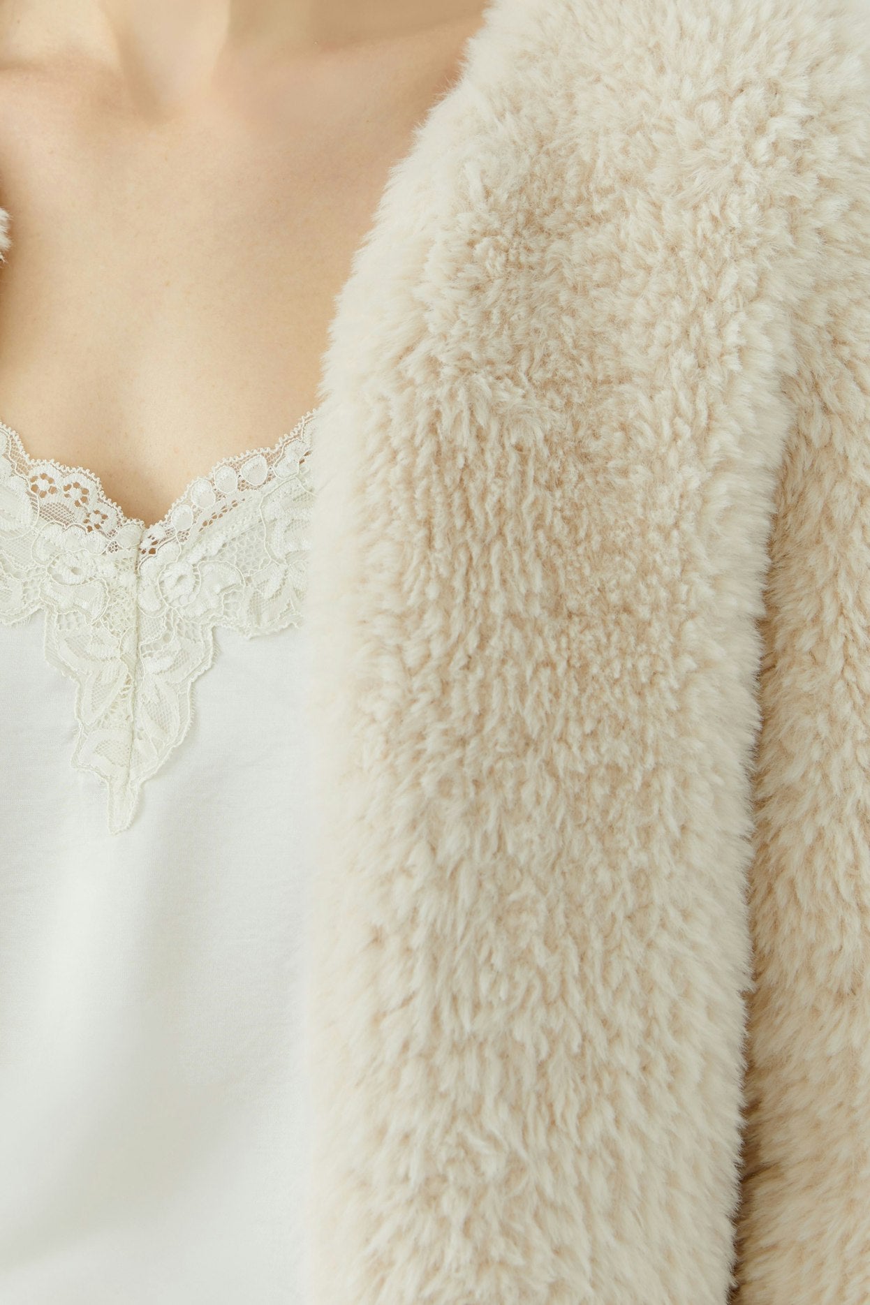 Oui 98071 Cream Knitted Short Jacket