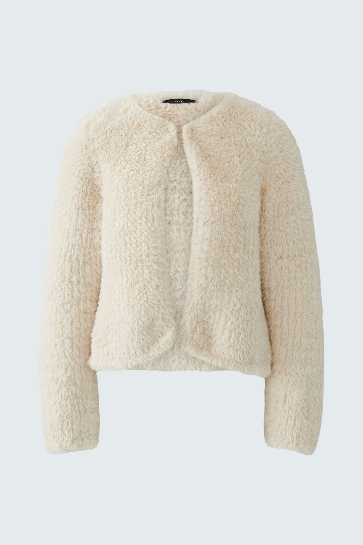 Oui 98071 Cream Knitted Short Jacket