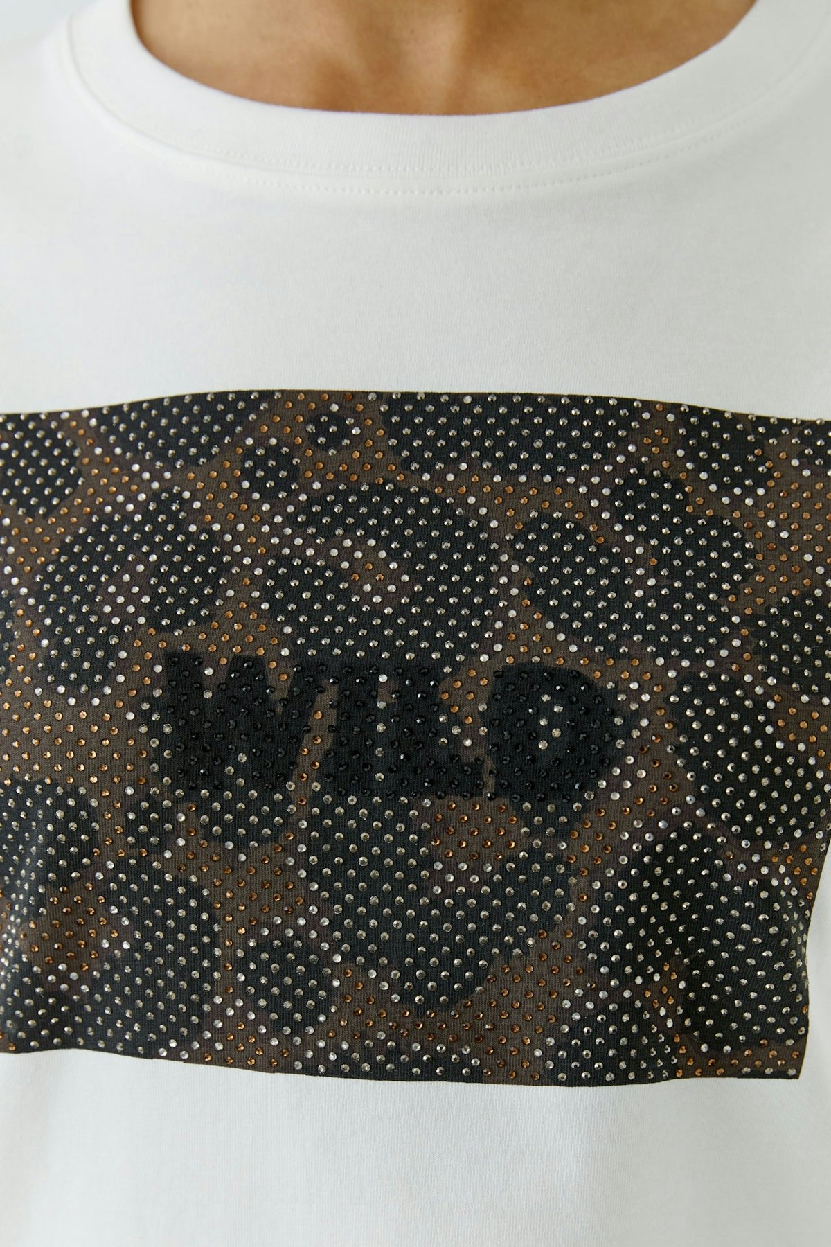 Oui 99054 Off White T-Shirt With Print On Front