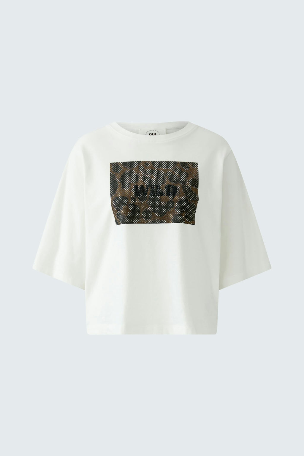 Oui 99054 Off White T-Shirt With Print On Front