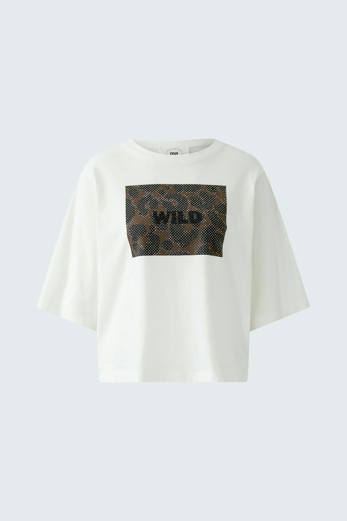 Oui 99054 Off White T-Shirt With Print On Front