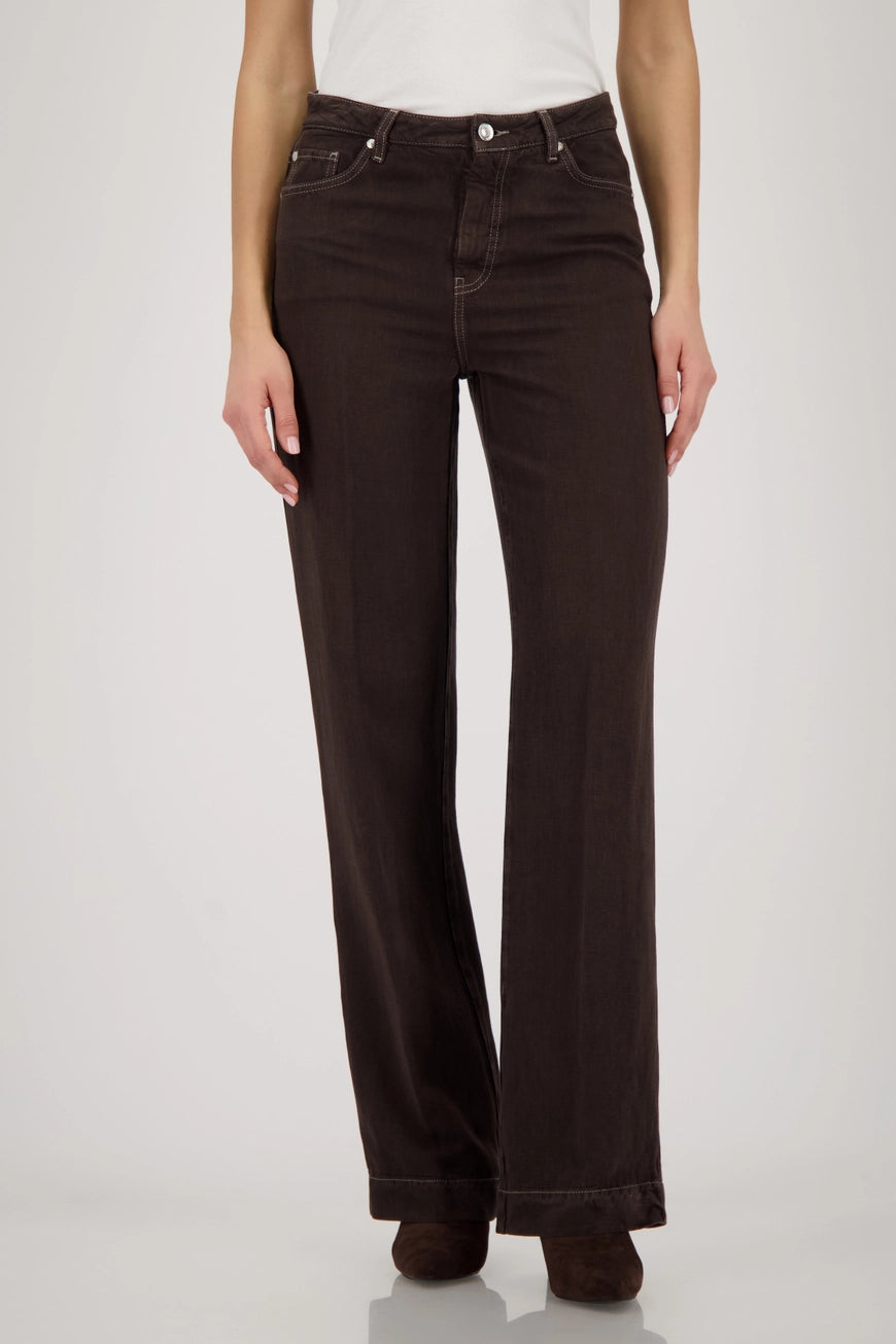 Monari 410361 Dark Chocolate Straight Trouser