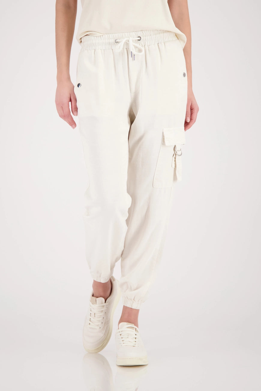 Monari 410770 Marble Comfort Fit Trouser With Adjustable drawstring Waistband Easy Fit