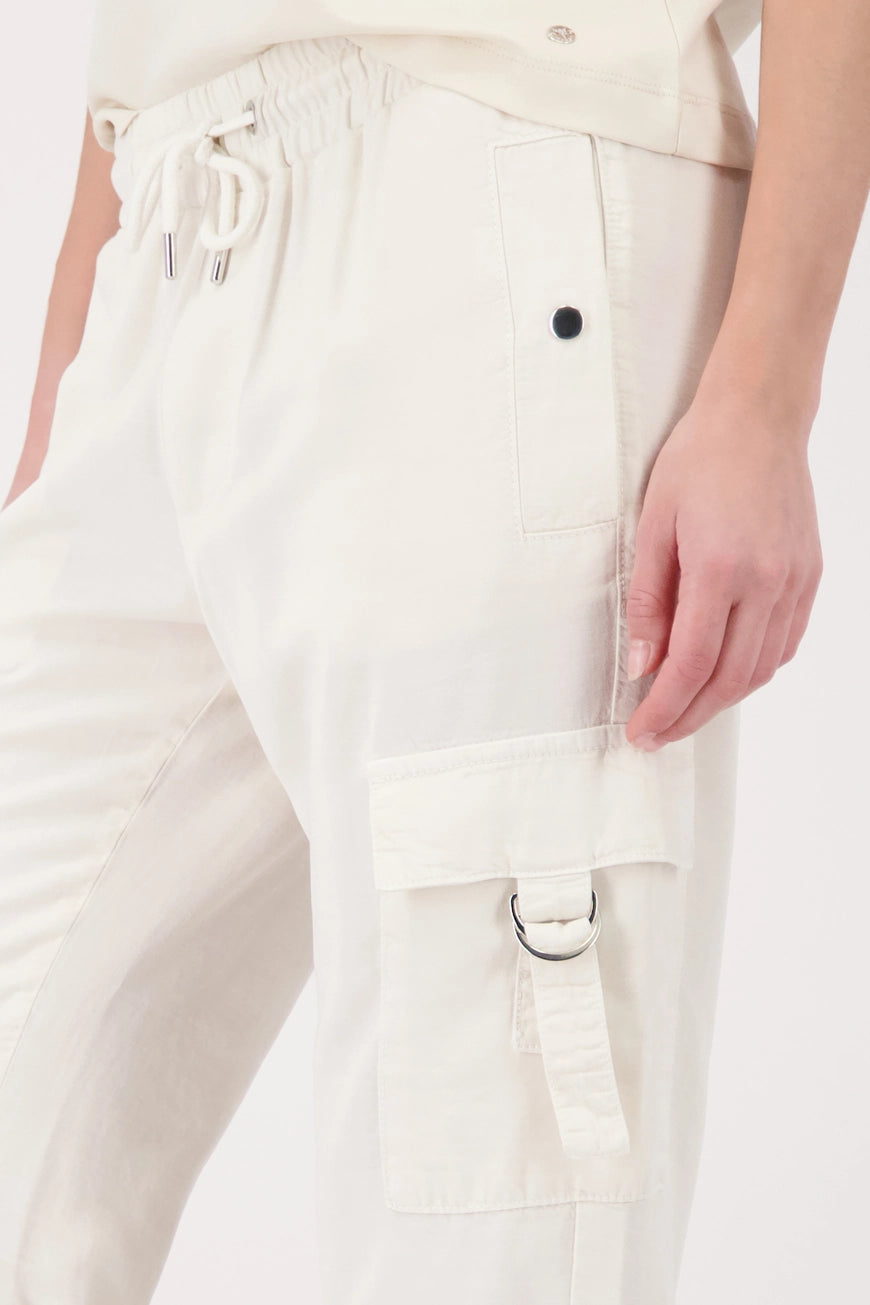 Monari 410770 Marble Comfort Fit Trouser With Adjustable drawstring Waistband Easy Fit