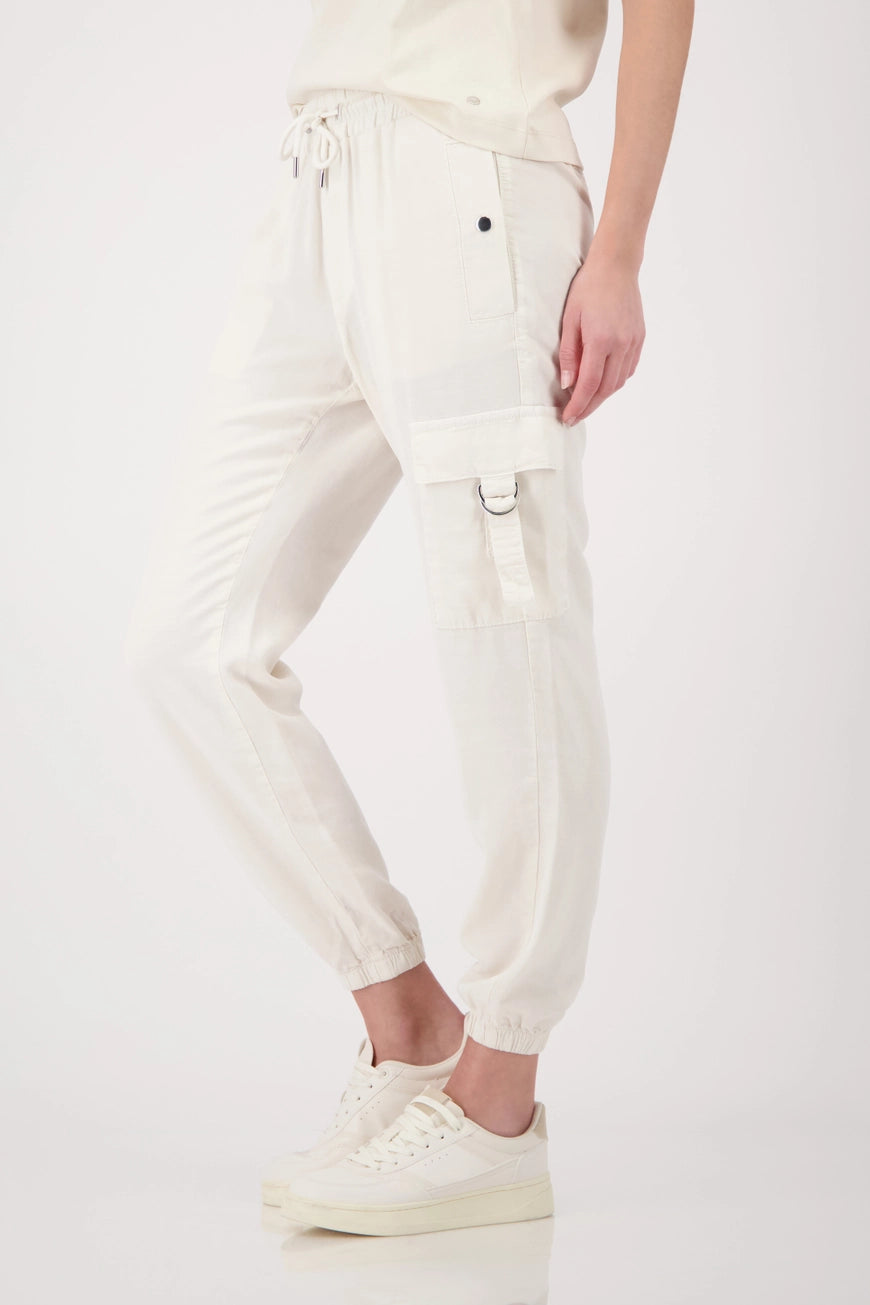 Monari 410770 Marble Comfort Fit Trouser With Adjustable drawstring Waistband Easy Fit