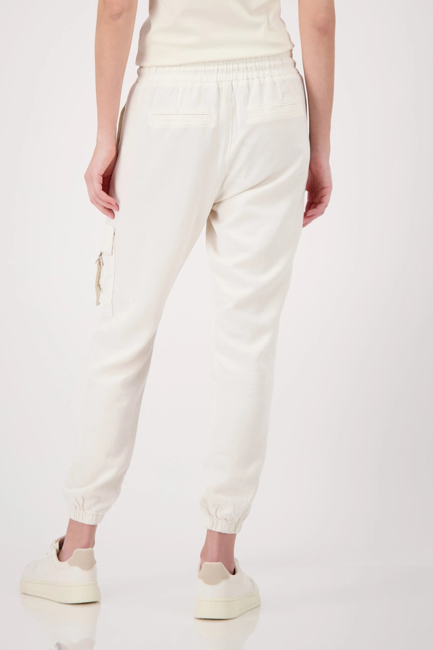 Monari 410770 Marble Comfort Fit Trouser With Adjustable drawstring Waistband Easy Fit