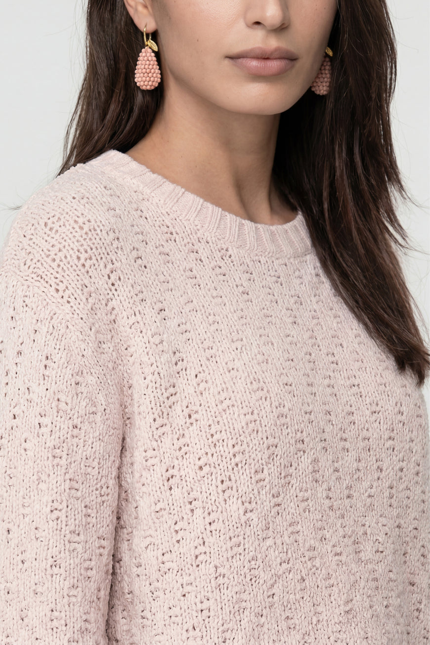 Monari 809924 Pale Pink Round Neck Jumper
