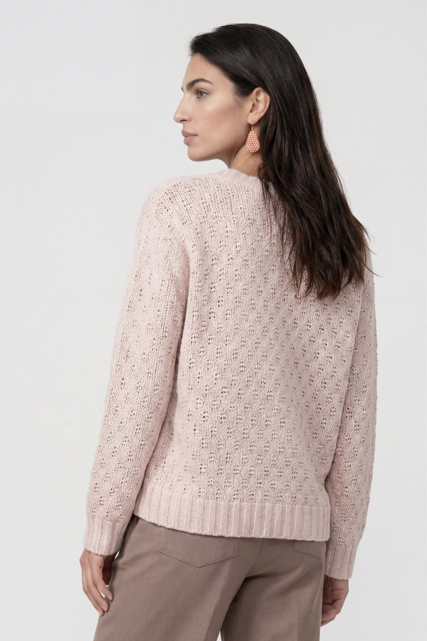 Monari 809924 Pale Pink Round Neck Jumper