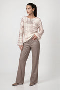 Monari 810073 Pearly Pattern Round Neck Karodruck Jumper