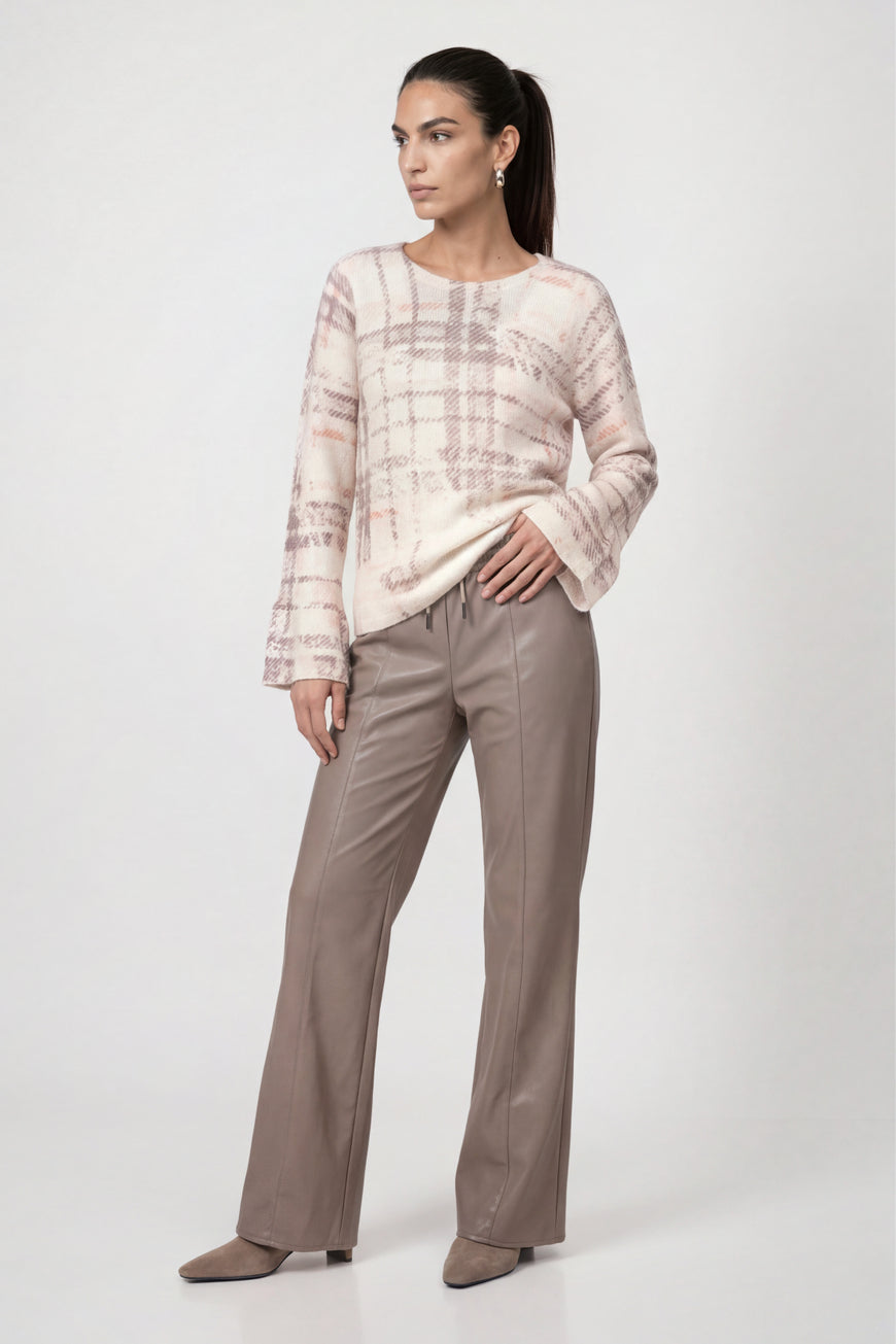Monari 810073 Pearly Pattern Round Neck Karodruck Jumper