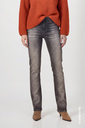 Monari 810573 Straight Leg Black Washed Jeans With Diamante Details