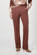 Monari 810582 Brown Basic Bella Regular Wide Leg Trousers