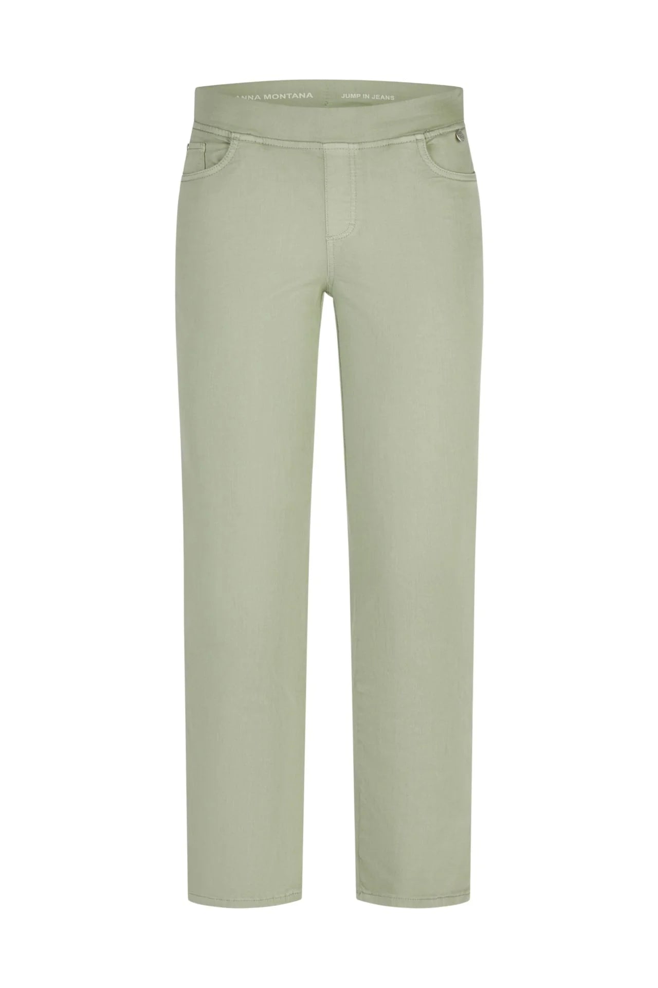 Anna Montana 1001 Angelika Jump In Slim Flexi Light Olive Jeans