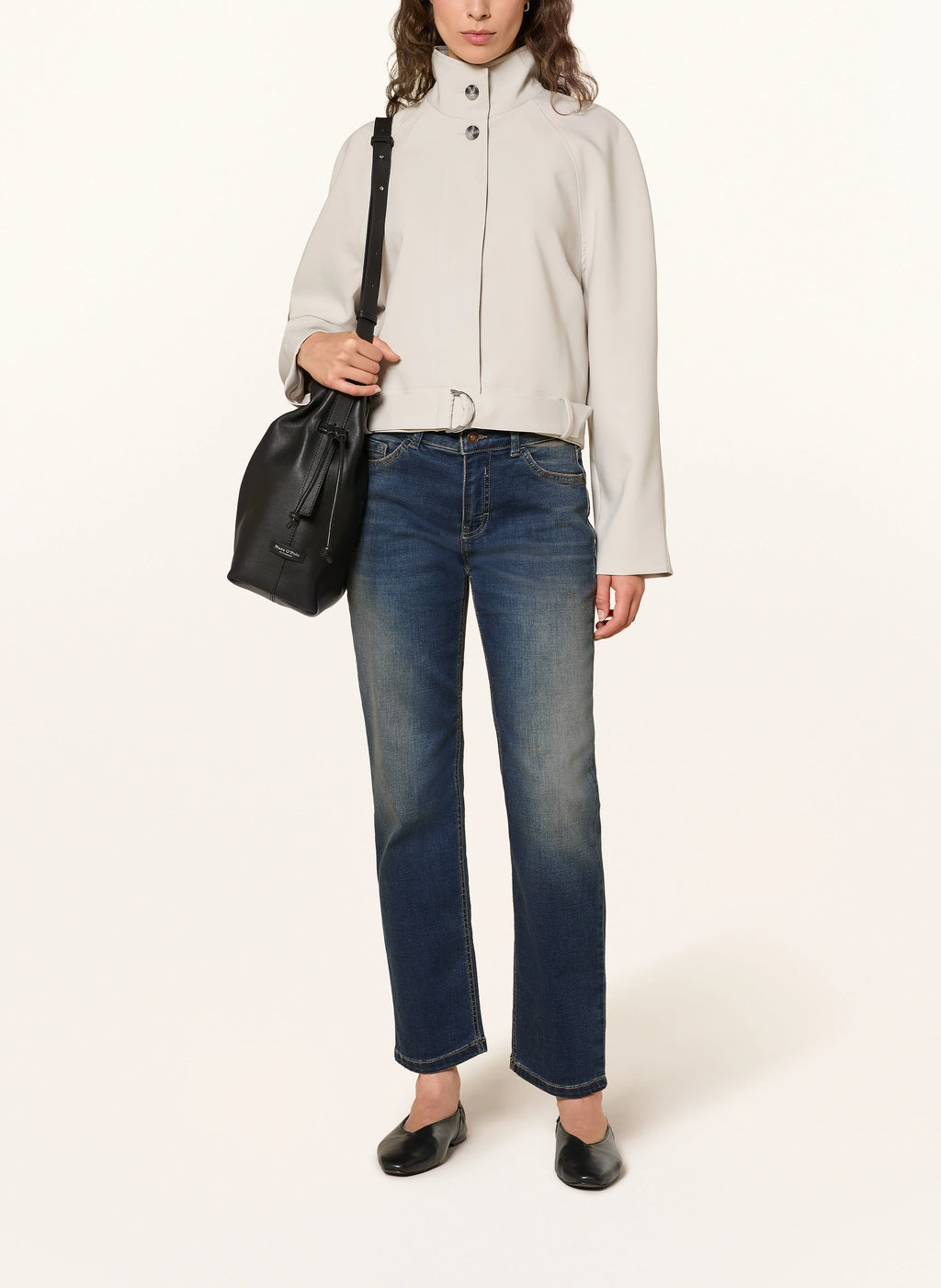 Mac Carrie Stormy Mid Blue 30" Straight Leg Jean 5954-90