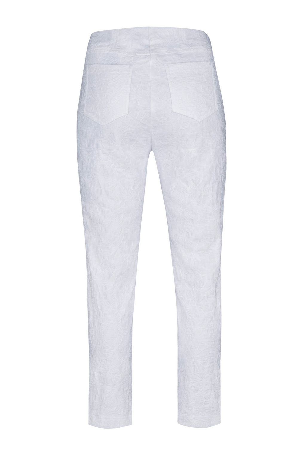 Robell BELLA Jacquard Pull on Relax Fit 7/8 Length Very Stretchy Trouser 51560-54401