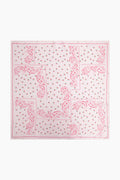 MSH Pink Cherry Paisley Faux Silk Square Scarf