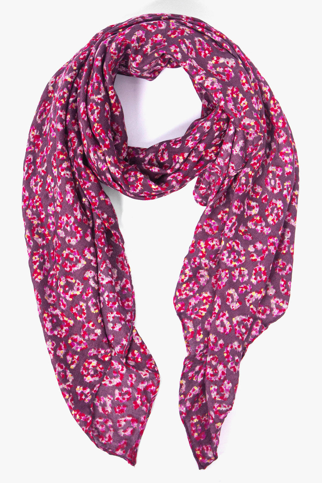 MSH Kim Lightweight Fushia Animal Scarf