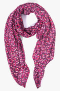 MSH Kim Lightweight Fushia Animal Scarf