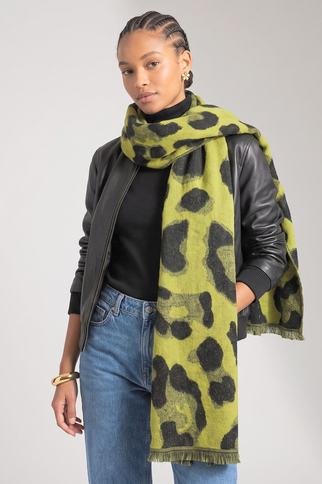 MSH Jamie Lime Green Blanket Scarf