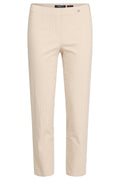 Robell  MARIE Beige Print Pattern 7/8 Length Stretchy Pull On Trouser 53617-55109