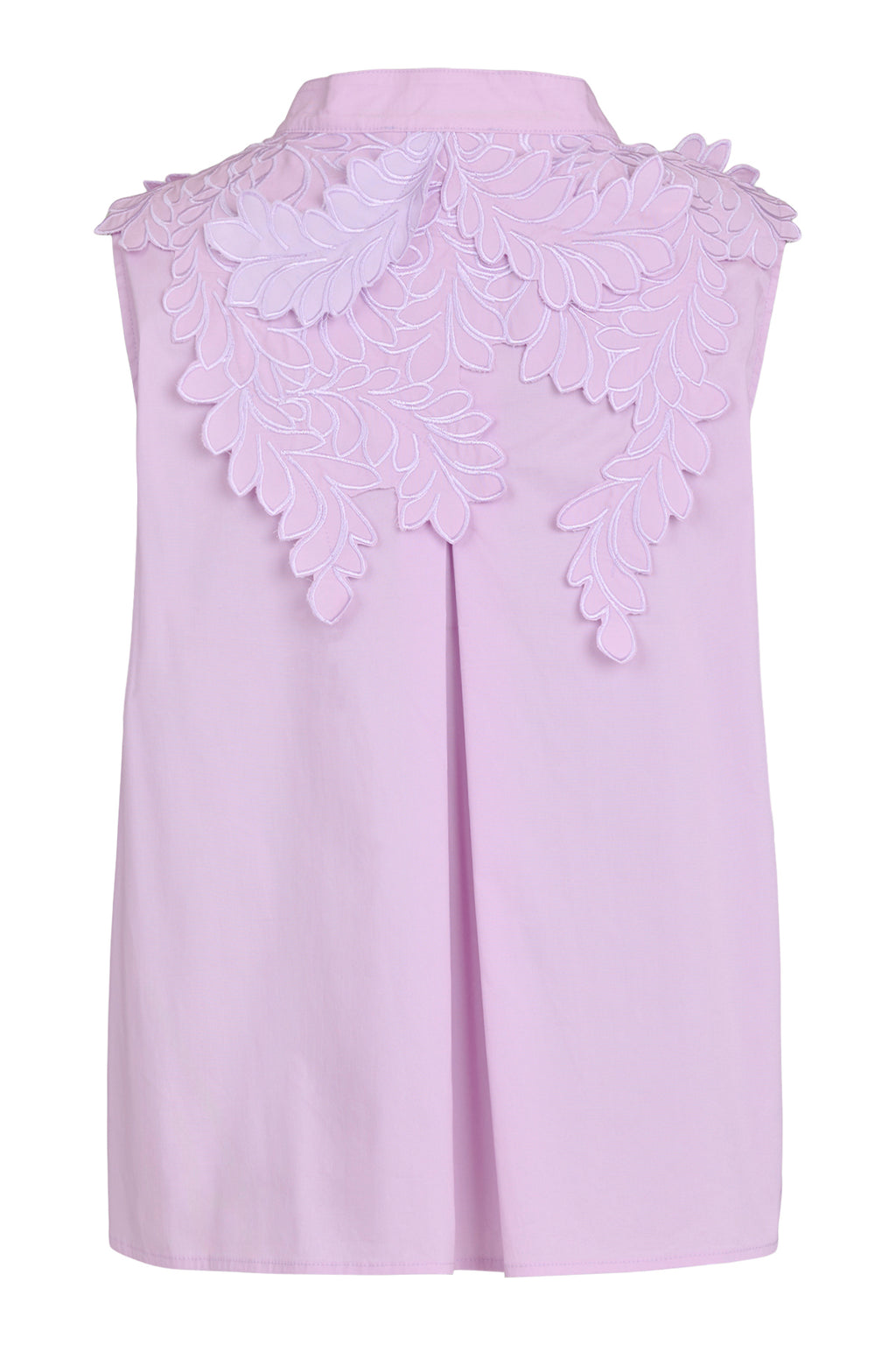 Noen White Embroidered Shoulder Sleeveless Top 86304