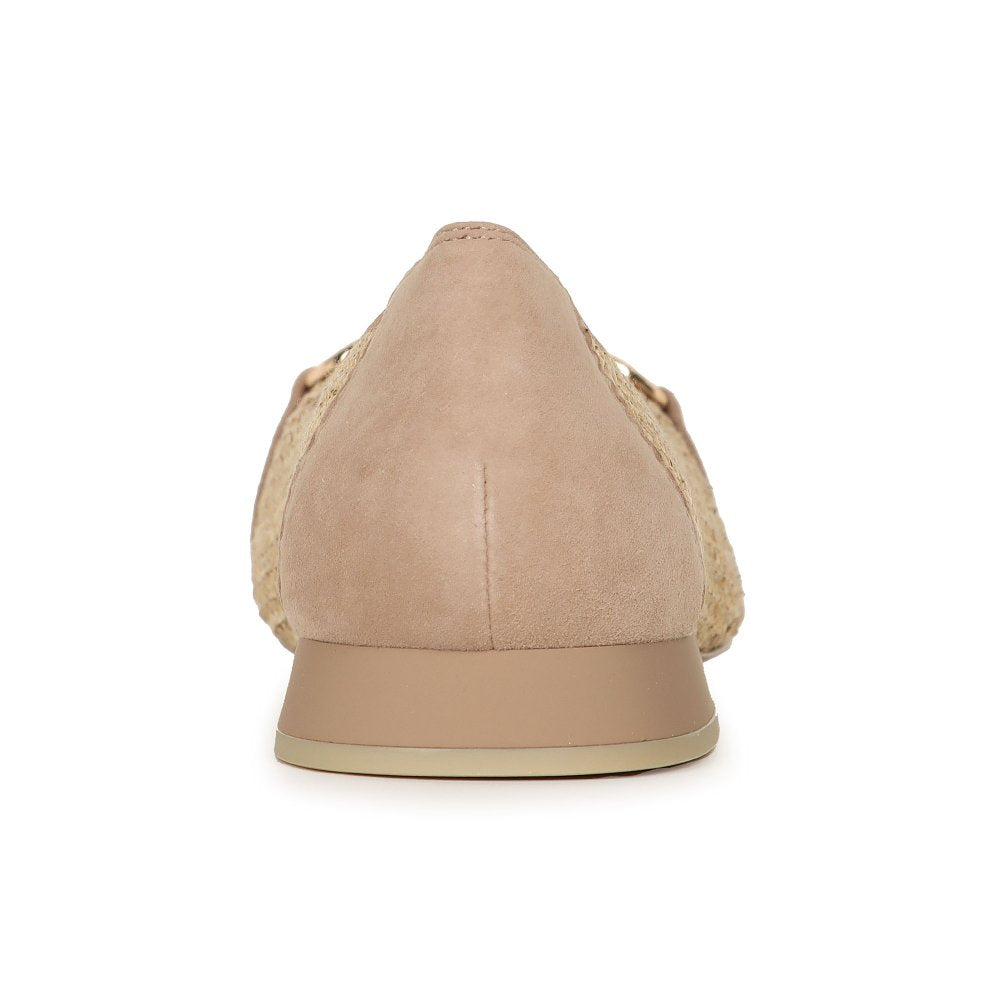 Caprice Camel Hessian Flat Pump Shoe 9-22503-42