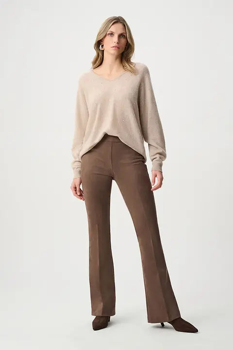 Joseph Ribkoff 263940 Cashmere Scattered Studded Beige Batwing Jumper