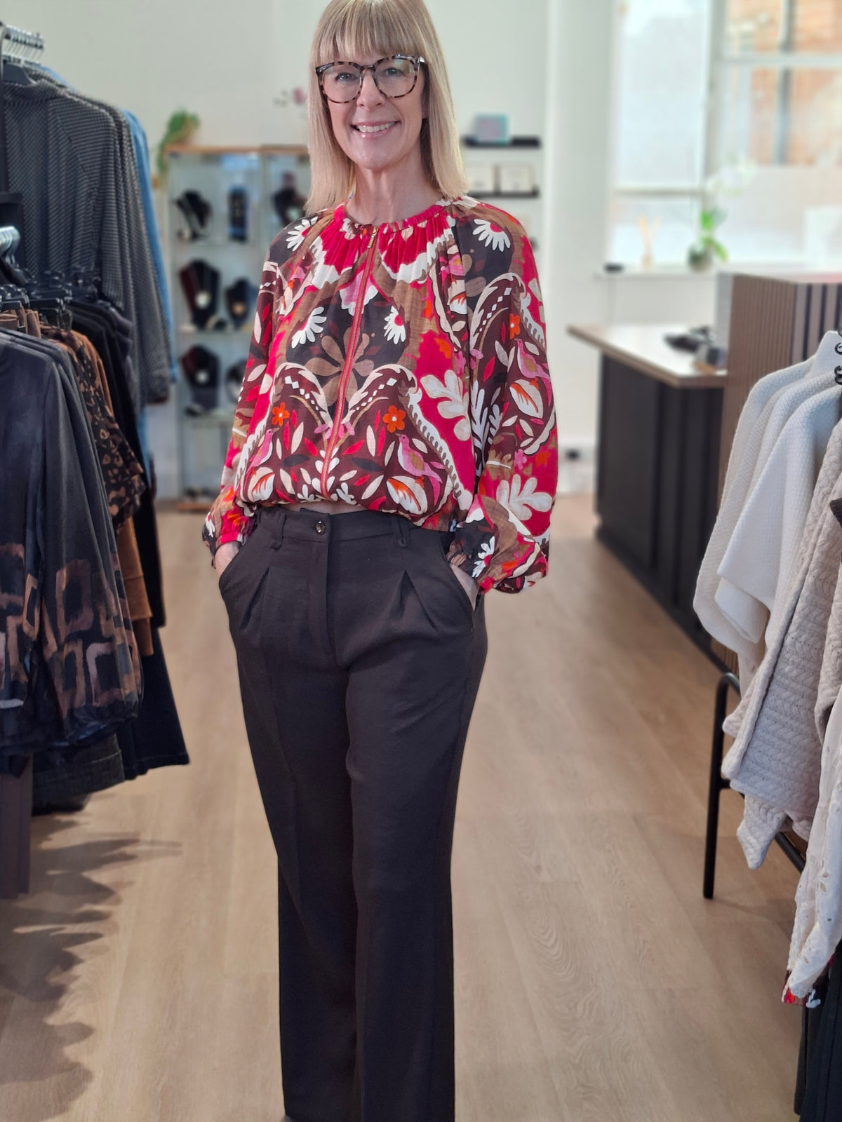 Gustav 62644 Mikie Berry Multi Shirt Bomber Jacket