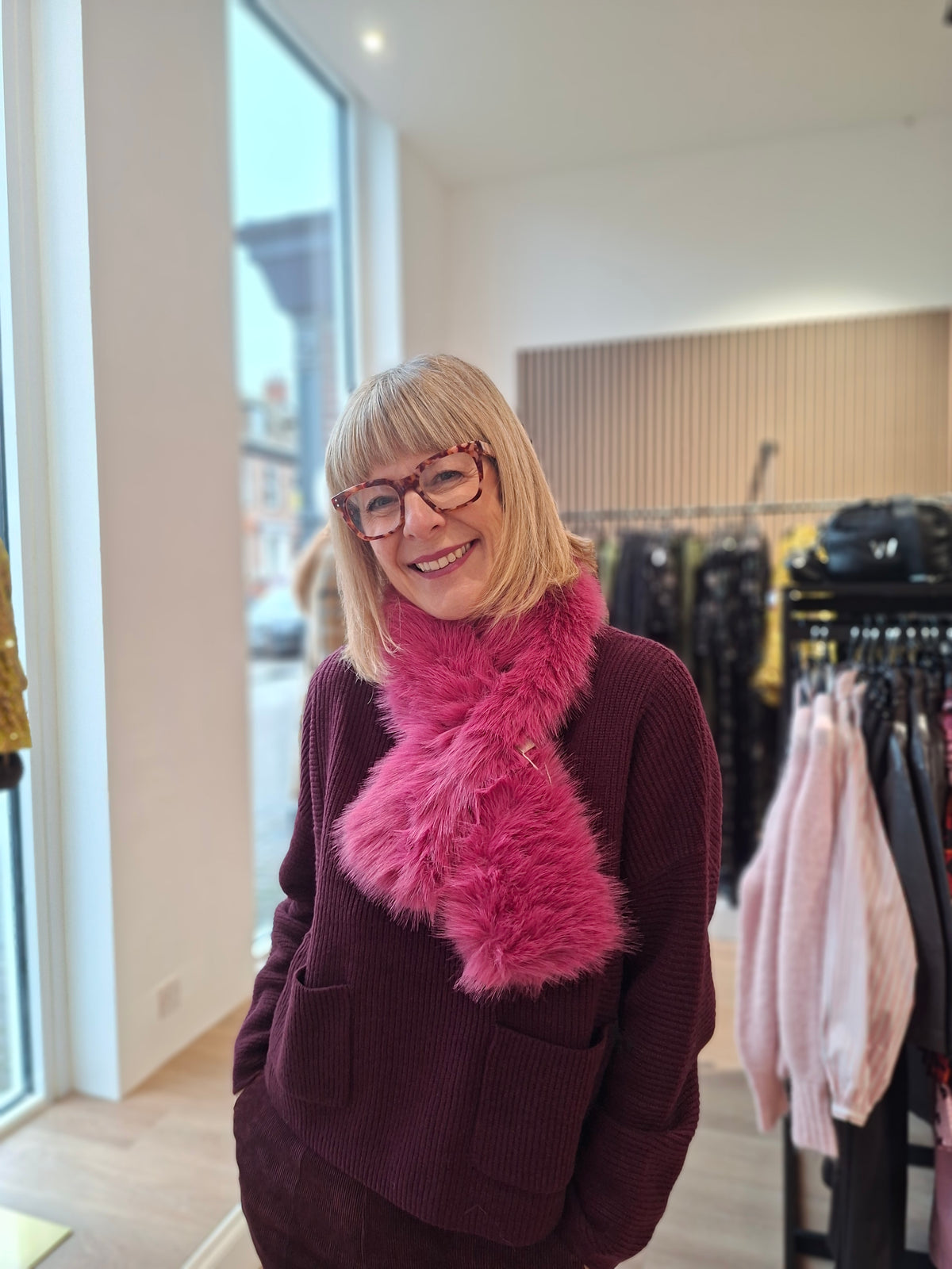 Park Lane Wild Orchid Faux Fur Neck Scarf SC143