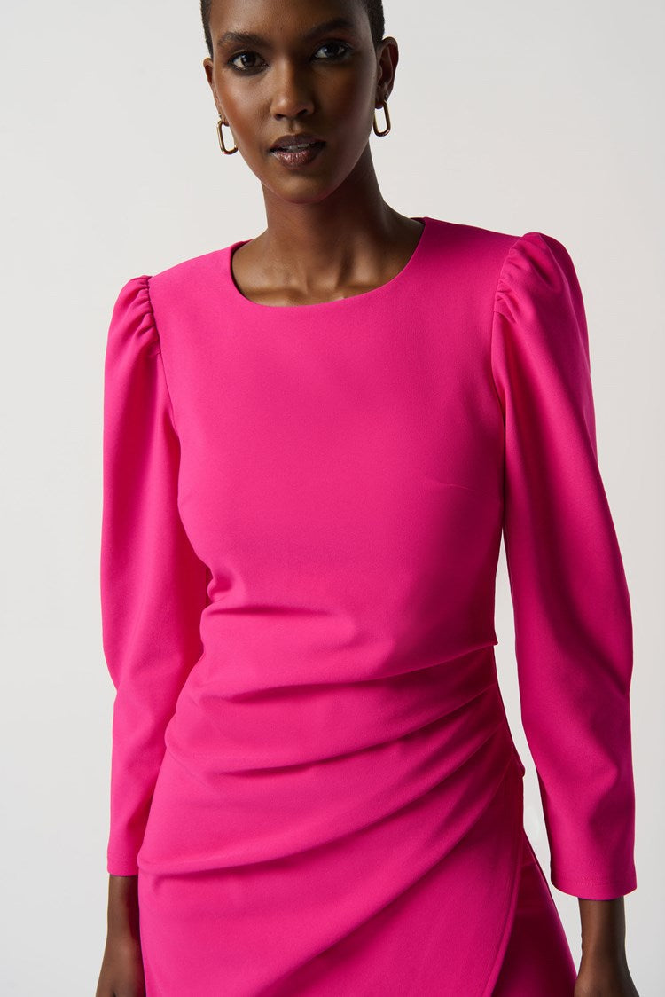 Joseph Ribkoff - Stretch Dress With Puff Sleeves - Martha V 