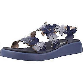 Wonders C-6551 Dark Blue Open Toed Sandal With Solid Navy Sole