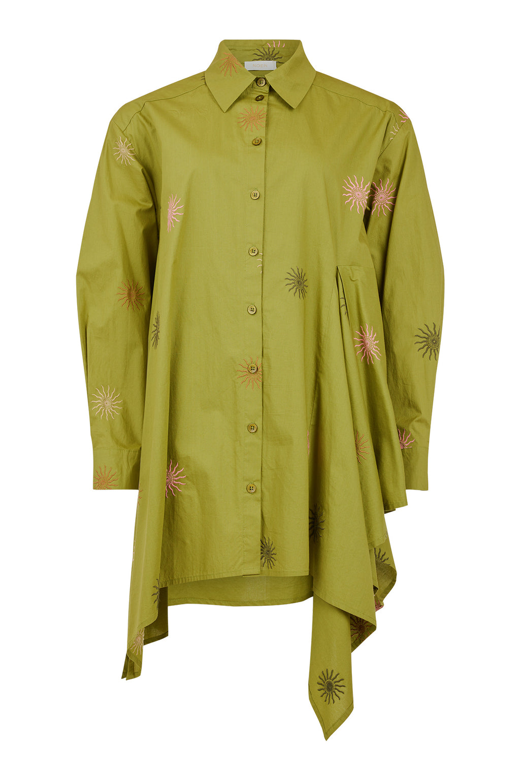 Noen - Green Funky Embroidered Shirt