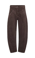 Noen 81480 Dark Brown Barrel Hem Jean