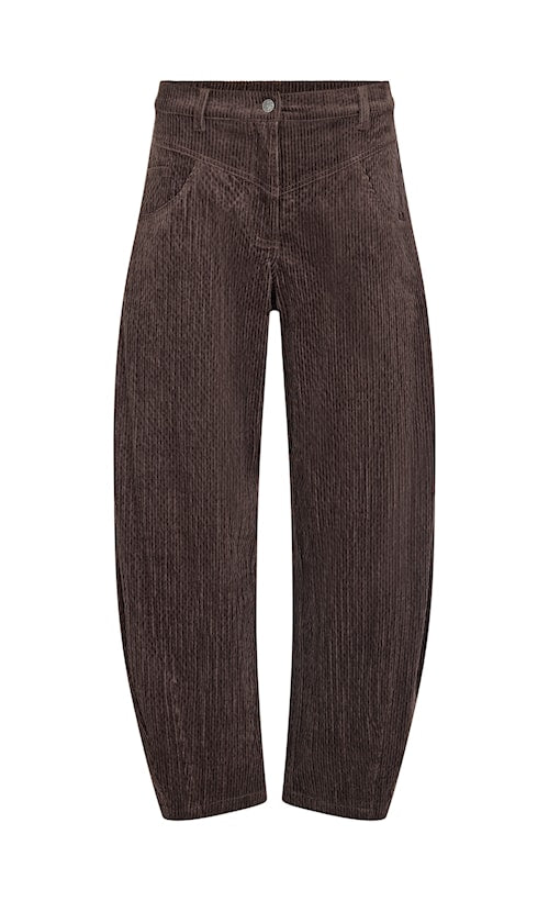 Noen 81480 Dark Brown Barrel Hem Jean