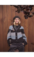 Noen 87221 Dark Brown Knitted Oversized Cardigan