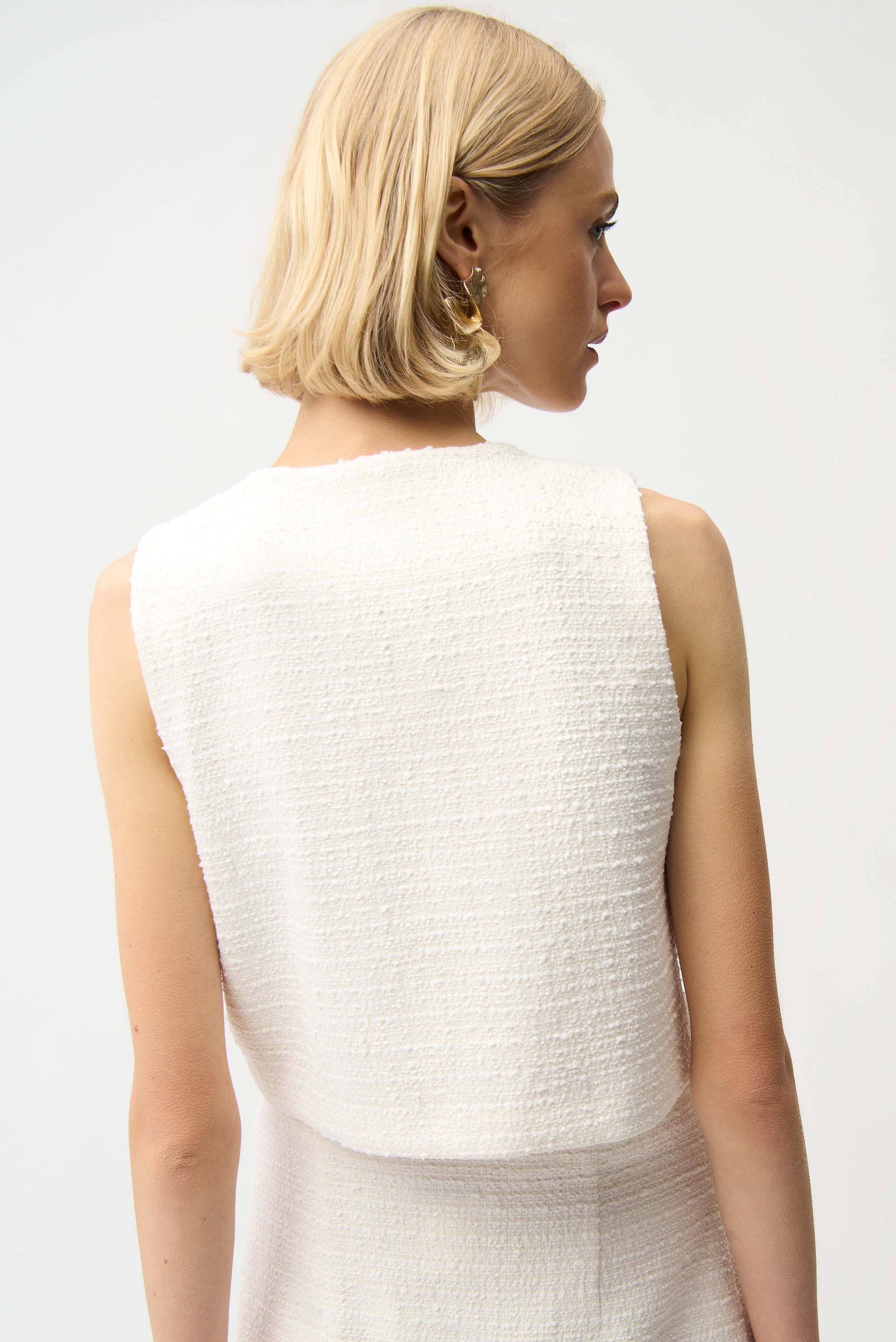 Joseph Ribkoff  261300 Formal Boucle Sleeveless Waistcoat Top