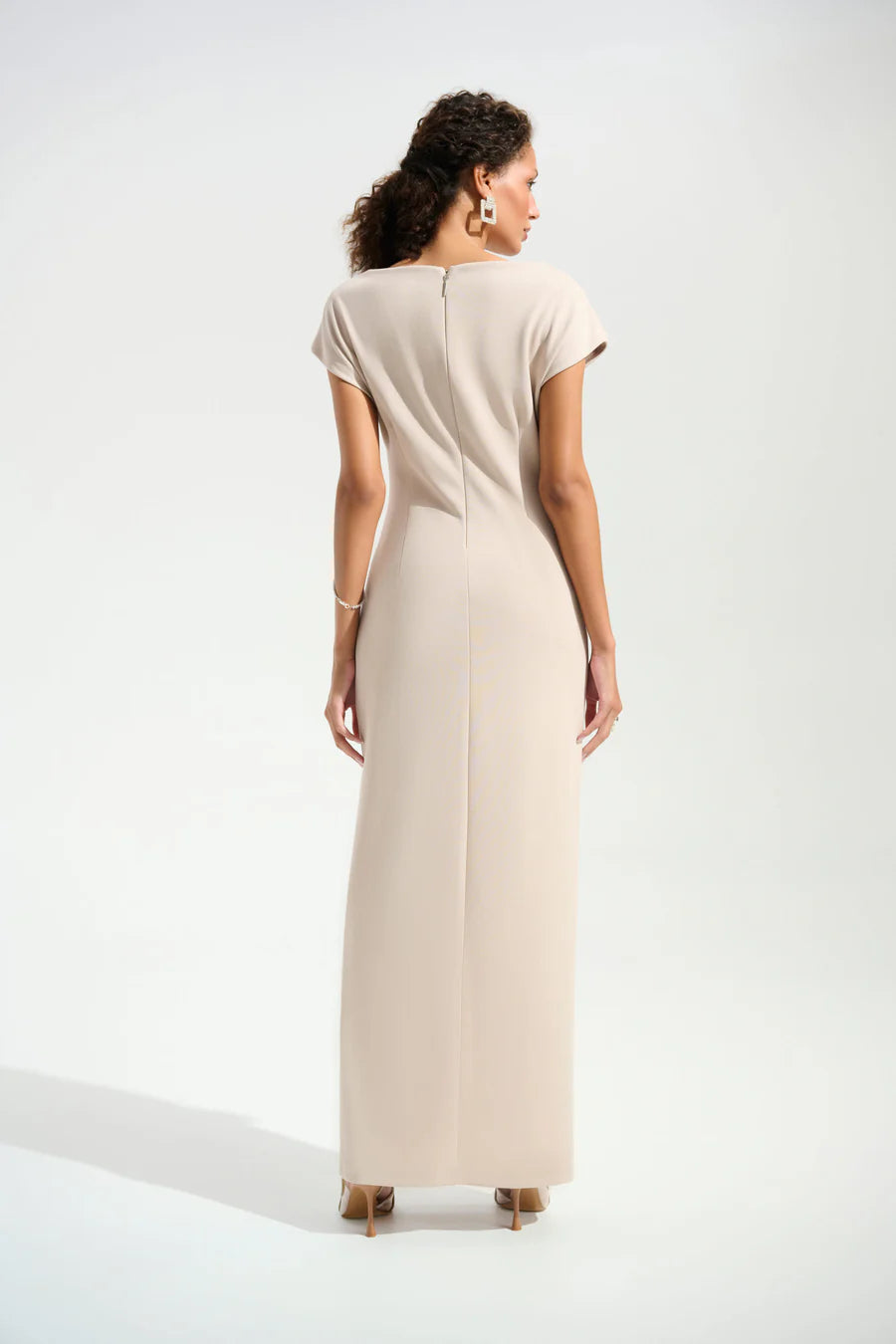 Joseph Ribkoff 261713 Fitted Scuba Jersey Diamante Trim Dress