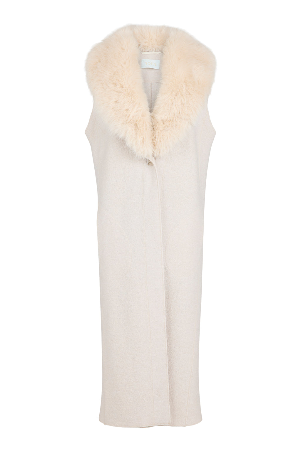 Noen 89622 Faux Fur Trimmed Knitted Waistcoat