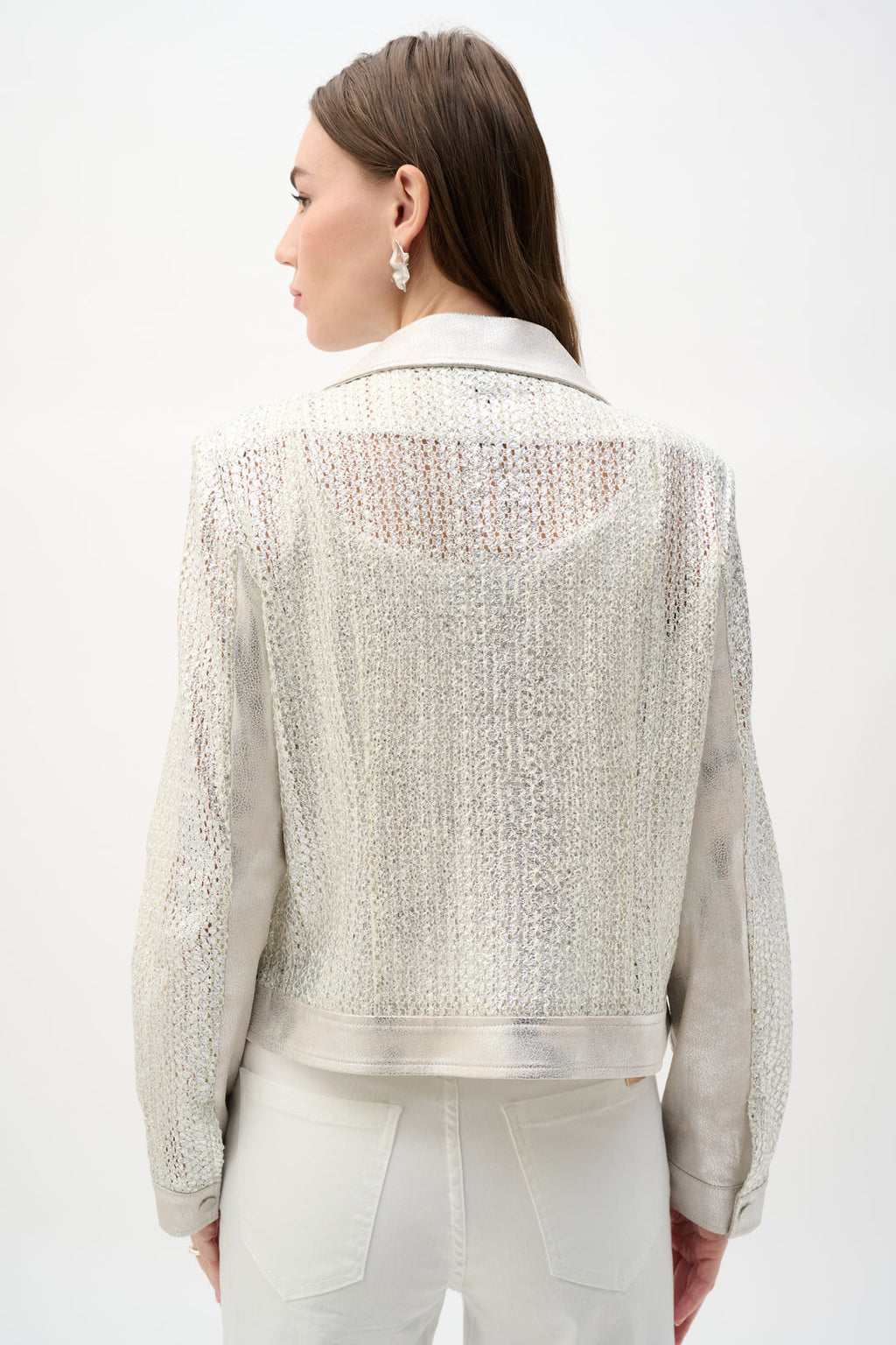 Joseph Ribkoff 262902 Champgne Silver Short Fit Jacket