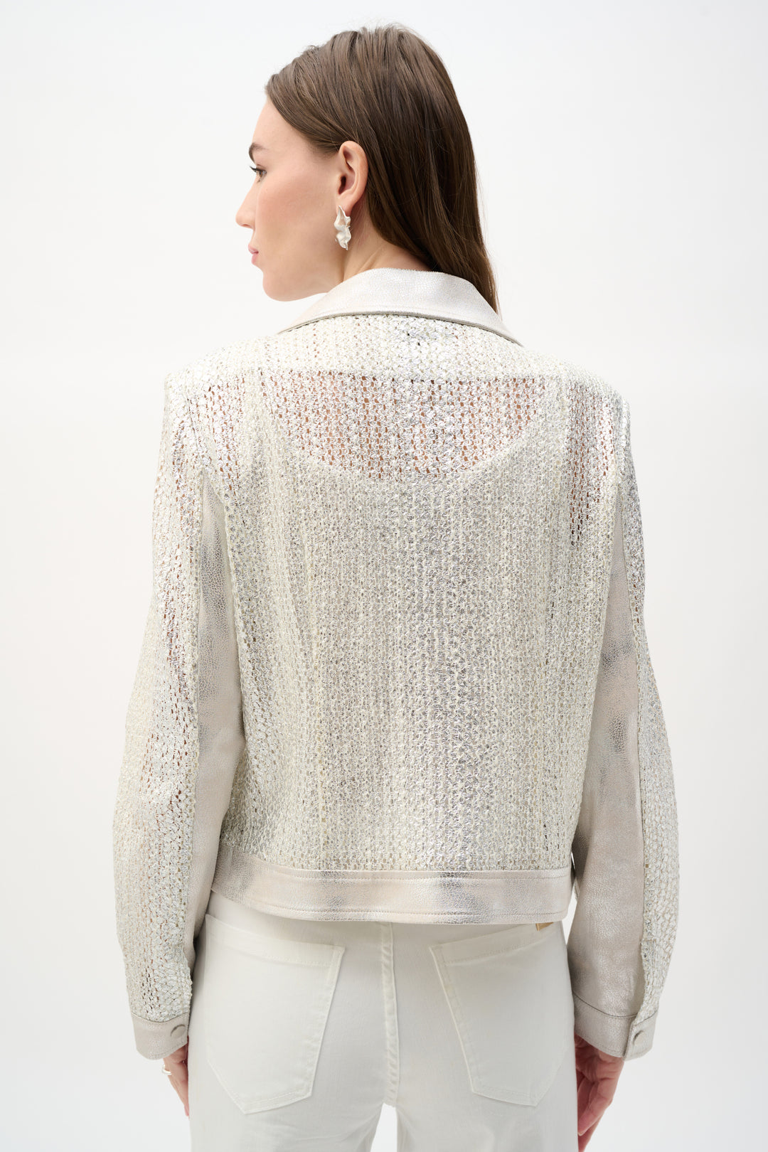 Joseph Ribkoff 262902 Champgne Silver Short Fit Jacket