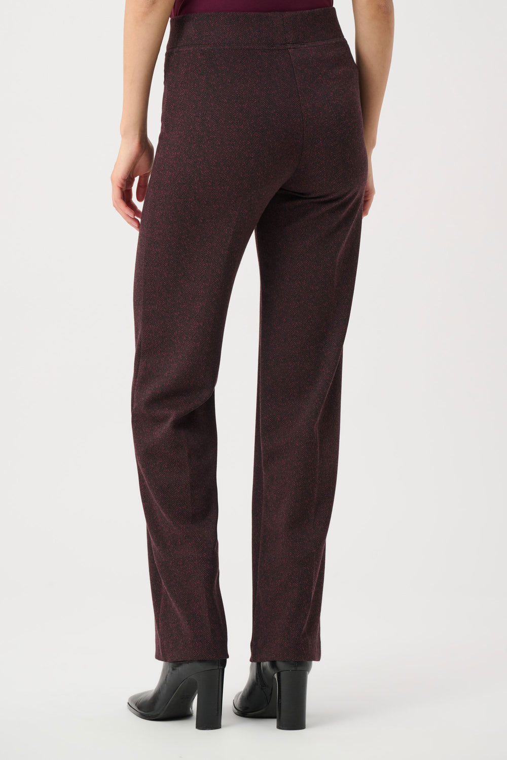 Joseph Ribkoff 263081 Pull on Mulberry Tweed Smart Trouser