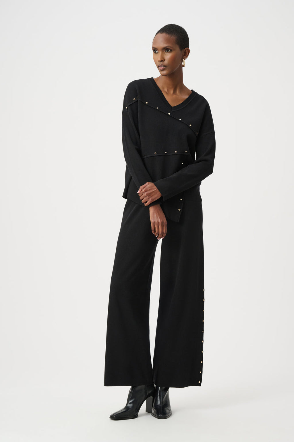 Joseph Ribkoff 263961 Black Studded Jumper