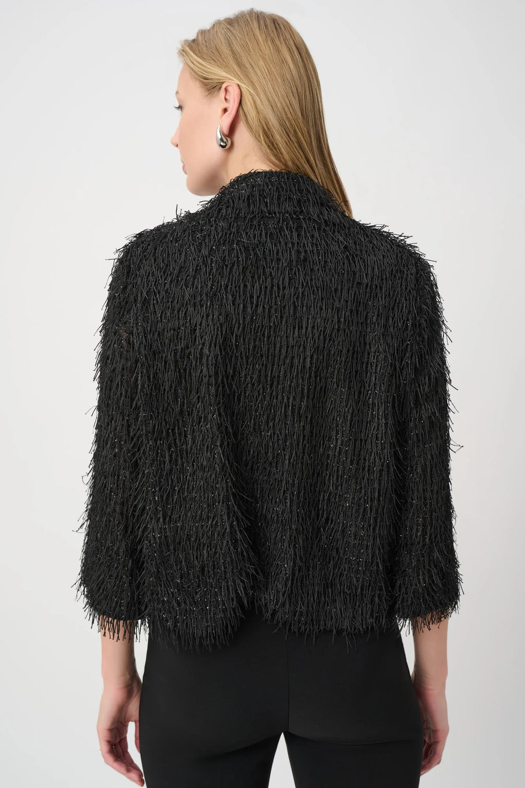 Joseph Ribkoff 264128 Black Tassel Occasion Blazer