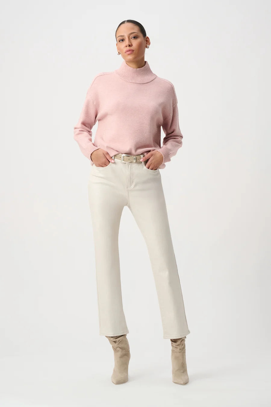Joseph Ribkoff 264934 Soft Blush Pink Knitted Jumper