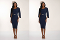 Frank Lyman 268049 Midnight Blue Dress With Floaty Sleeves