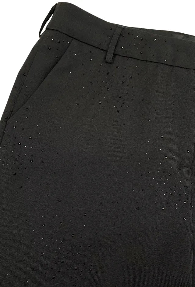 Fee G Black Smart Diamante Tailored Trouser