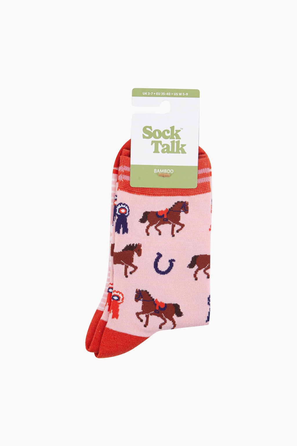 MSH Horse Bamboo Pink Socks